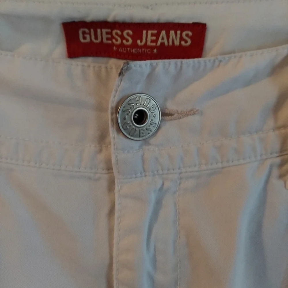Y2k GUESS JEANS MID-LOW RISE CAPRIS SLIT LEGS PEDAL PUSHER CROP JR 9-11